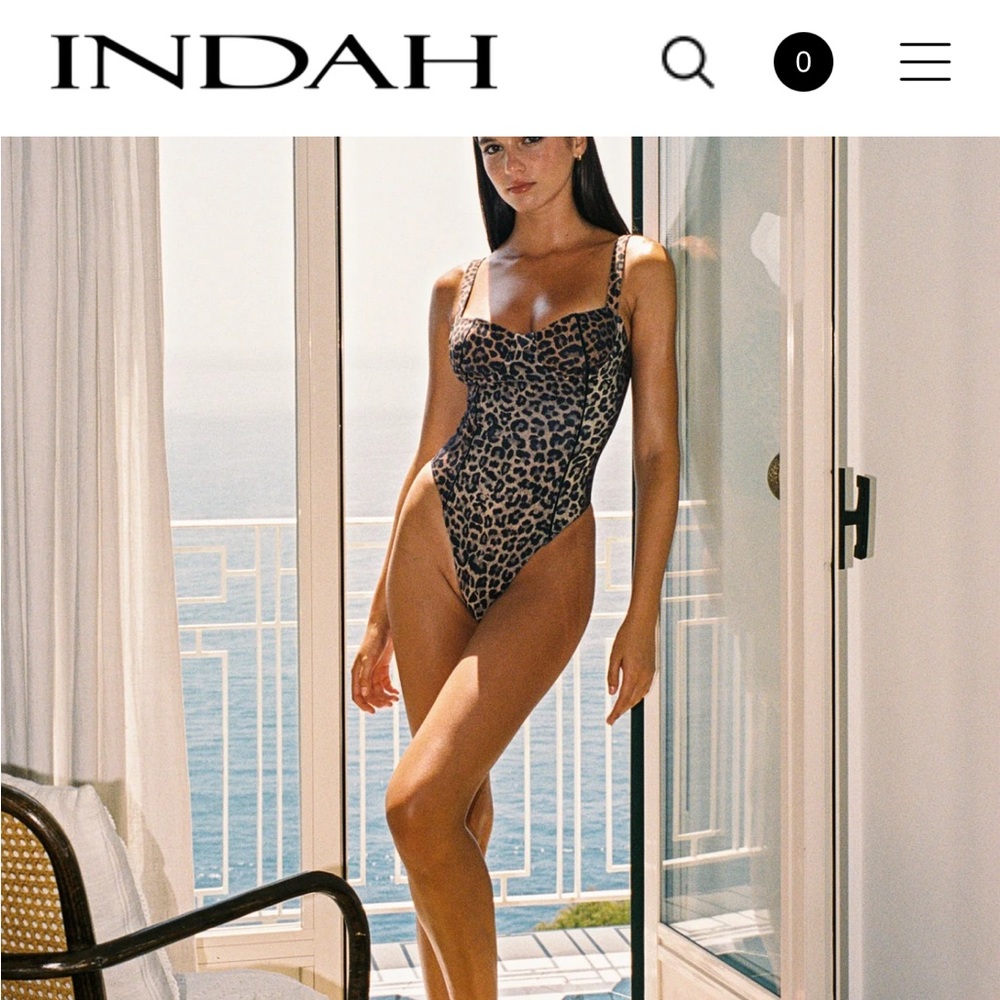 Indah Leopard Print Underwire Bodysuit
